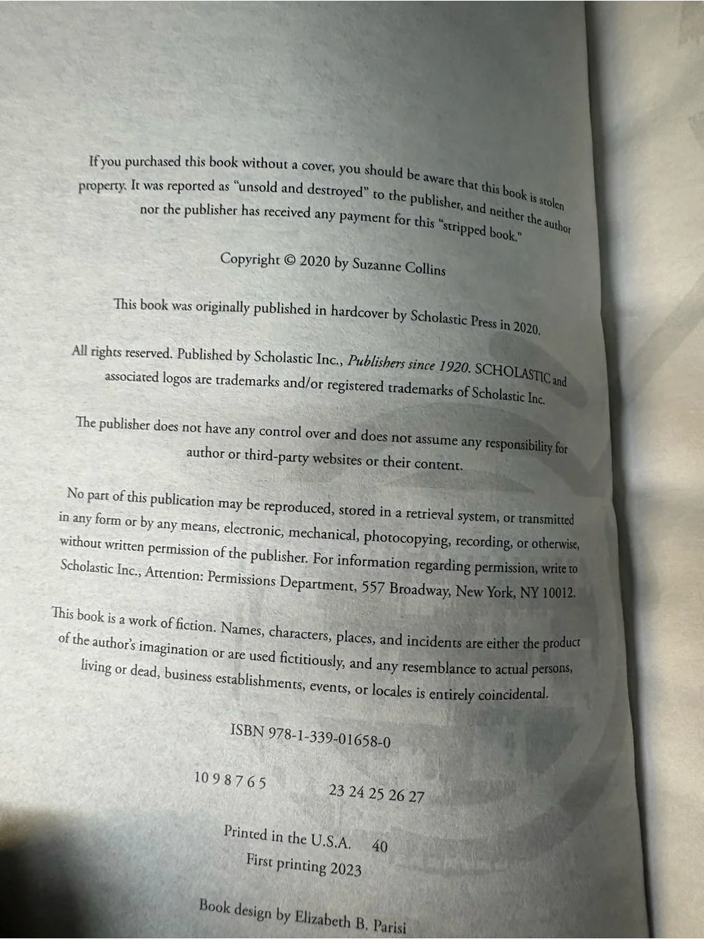 Suzanne Collins Hunger Games Ballad of Songbirds & Snakes PB Movie Tie-In 2023